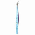 Curved Anti-Static Tweezers | Stainless Steel Cartoon Design Precision Tweezers QXL Blue