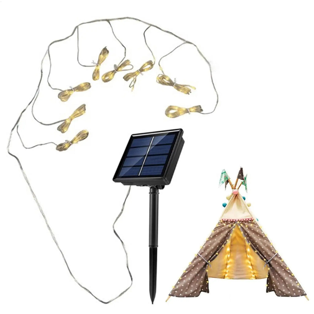Solar Umbrella String Lights 104 LED 8 Modes IP67 Waterproof Solar String Lights QXL