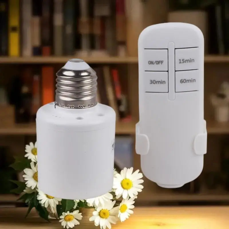 E27 Remote Control Lamp Holder with Timer Switch | 60W Remote Lamp Holder QXL