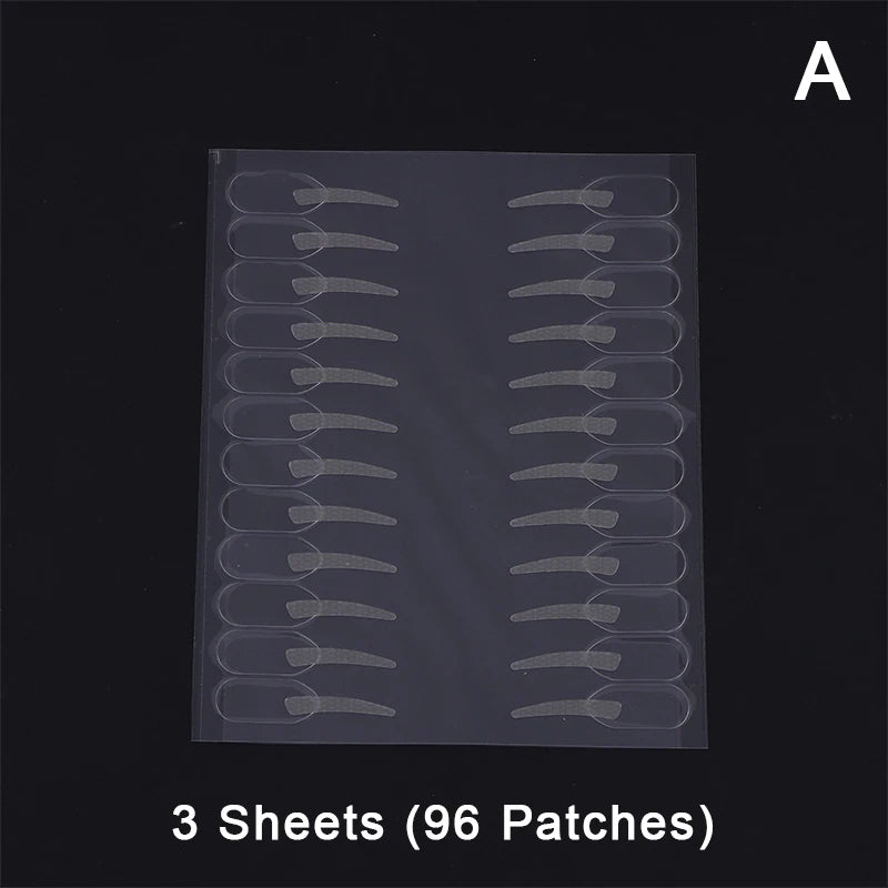 Invisible Double Eyelid Stickers with Handle | 96–320 Patches Eyelid Tape Stickers QXL 3 sheets A