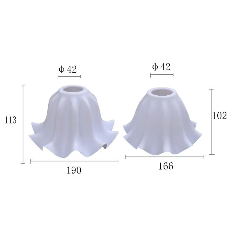E27 Bell Orchid Plastic Lampshade | DIY Chandelier Shade Replacement Lampshade QXL