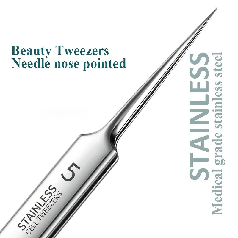 Stainless Steel Blackhead Removal Tweezers | Facial Tool Blackhead Removal Tool QXL