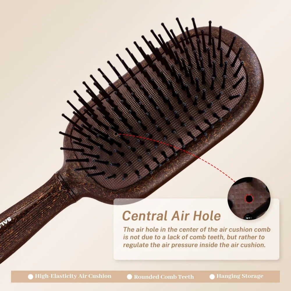 Wheat Straw Air Cushion Massage Comb – Anti-Static Hair Care Cushion Massage Comb QXL