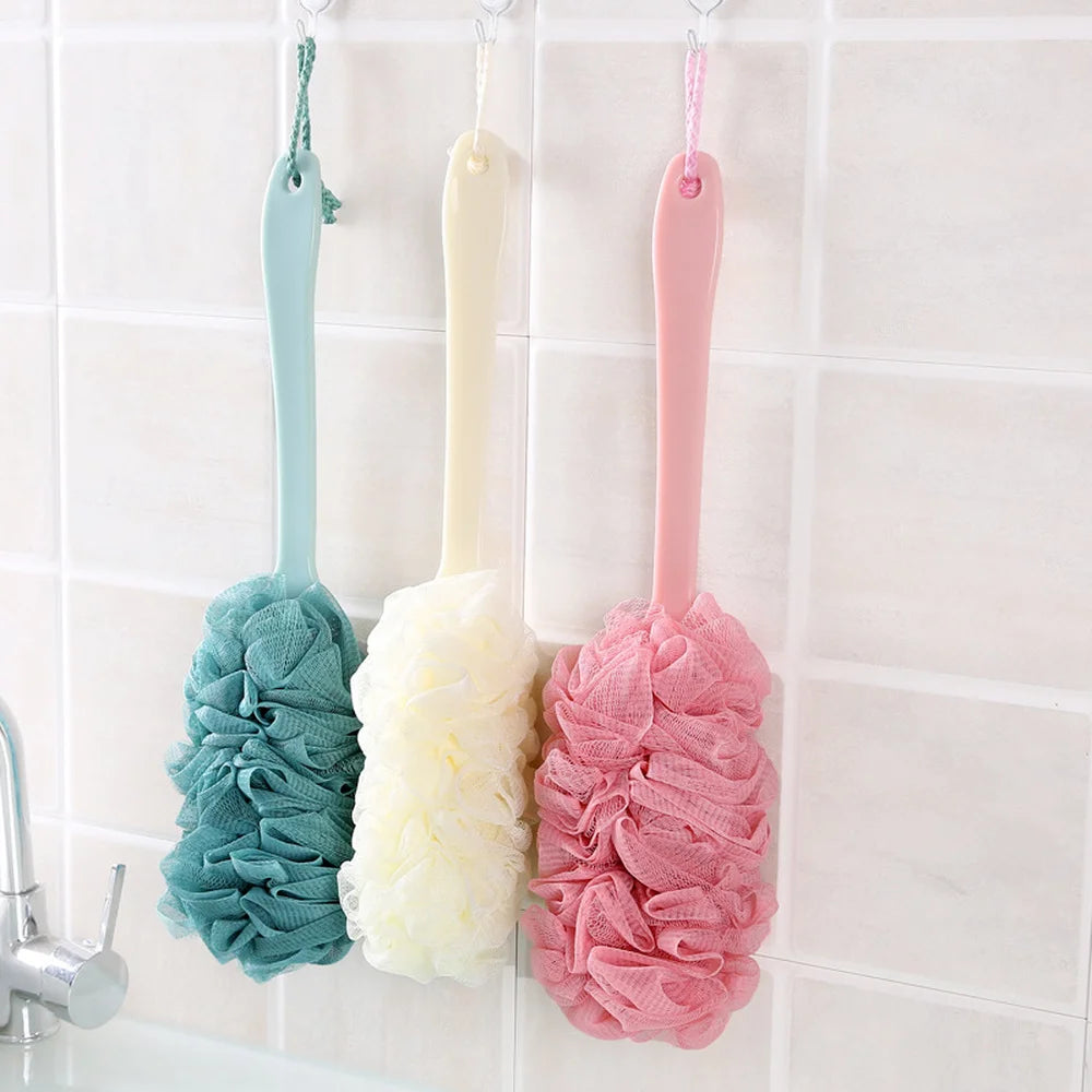 Long Handle Back Brush & Soft Mesh Body Scrubber for Shower Bath Back Brush QXL