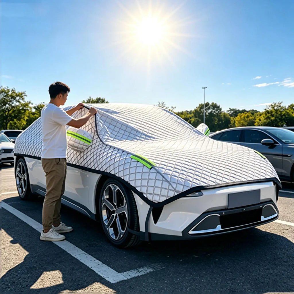 Half Car Cover – UV, Snow & Rain Windshield Roof Shield Half Car Cover QXL