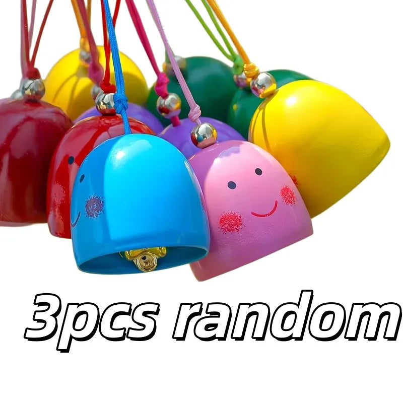 Smiley Face Wind Chimes | Metal DIY Bells Outdoor Decor 3-Pack Outdoor Wind Chimes QXL 3pcs random
