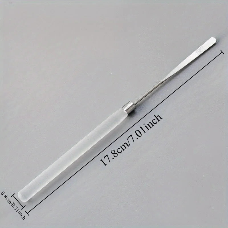 Stainless Steel Nail Art Stirring Rod & Mixing Spatula Tool Nail Art Spatula QXL