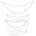 Silver Hair Braid Chains | Goth Punk Hanging Beads – 5-Piece Set Hair Braid Chains QXL a