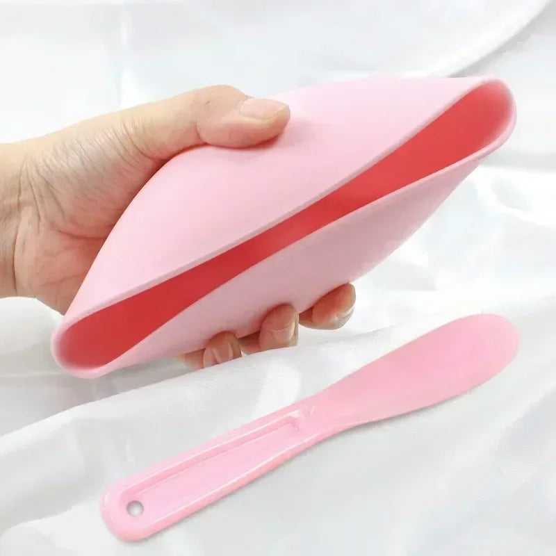 Silicone Facial Mask Mixing Bowl & Stick Set – Large Mask Mixing Bowl Set QXL