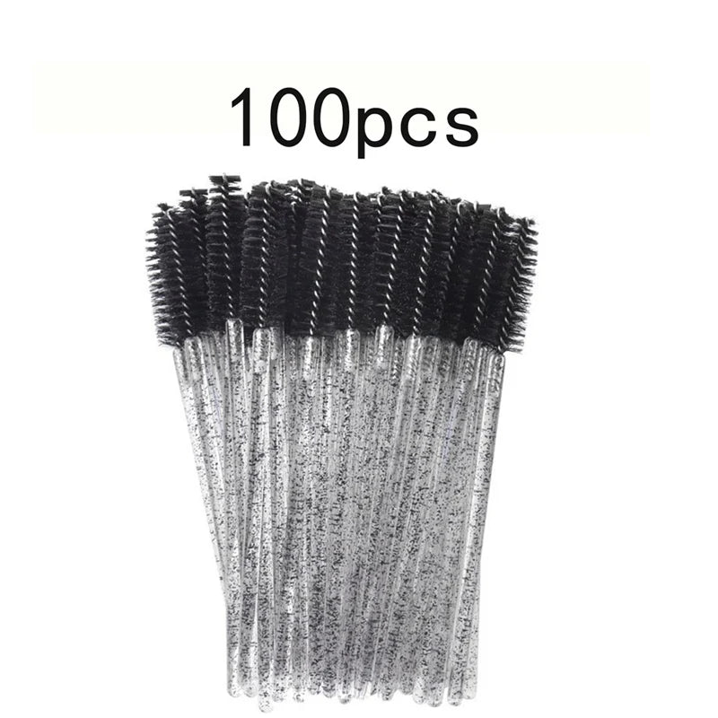 50/100-Pack Disposable Spoolie Brushes & Mascara Wands for Lashes Disposable Spoolie Brushes QXL