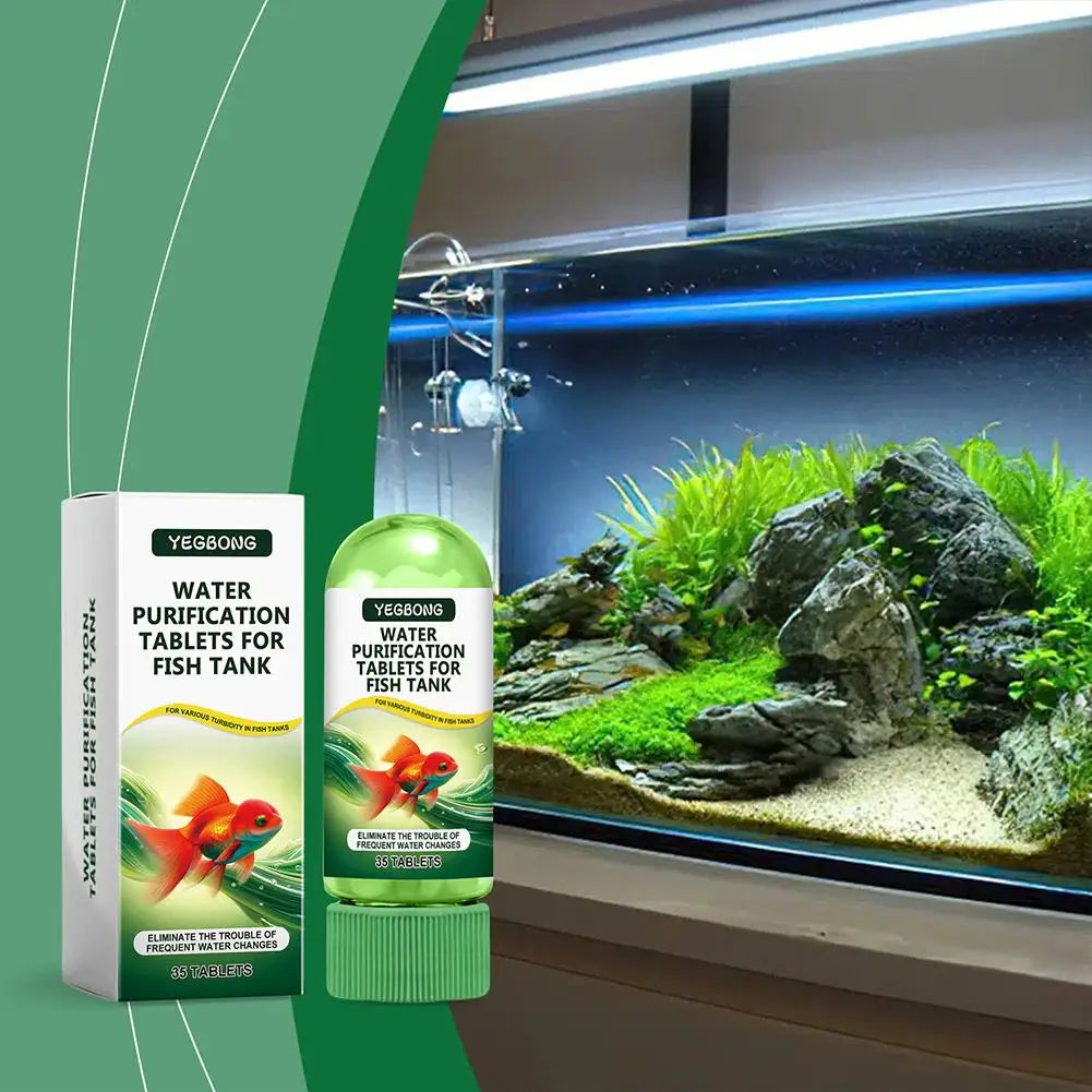 Aquarium Water Clarifier Tablets – Fast Fish Tank Purifier Aquarium Water Clarifier QXL