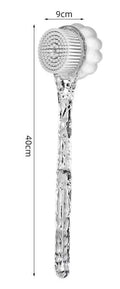 Long-Handled Bath Brush | 40cm Back Scrubber Tool Bath Back Brush QXL white 1 piece
