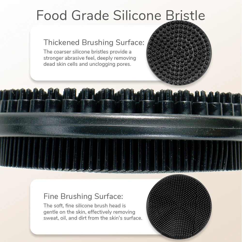 5-Piece Silicone Exfoliating Body & Scalp Brush Set Silicone Bath Brush Set QXL