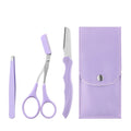 3-Piece Eyebrow Scissors, Comb & Razor Trimming Set Eyebrow Trimming Set QXL M126 3pcs set