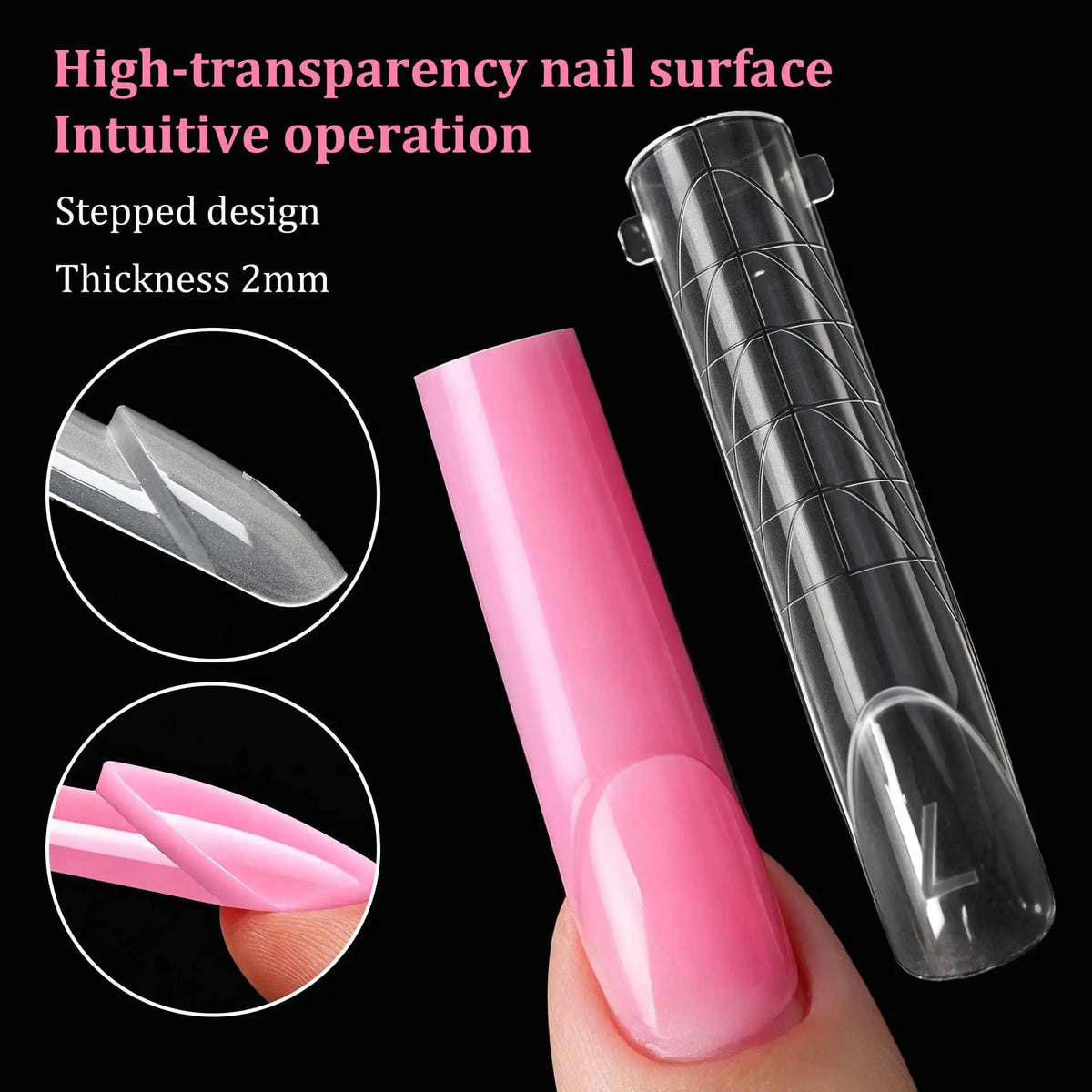 140-Pc Sandwich Dual Nail Extension Forms | French Manicure Nail Extension Forms QXL