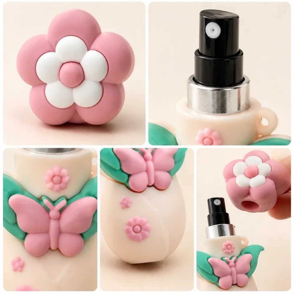 5ml Flower Shape Refillable Perfume Atomizer Bottle | PVC Perfume Atomizer Bottle QXL