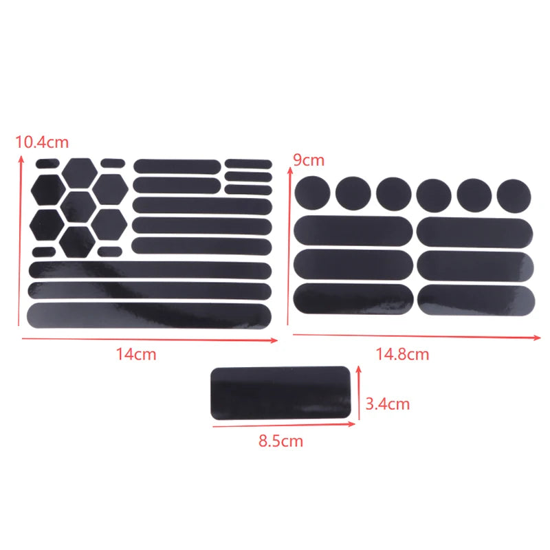 Black Reflective Stickers for Motorcycle Helmets & Bikes Reflective Helmet Stickers QXL