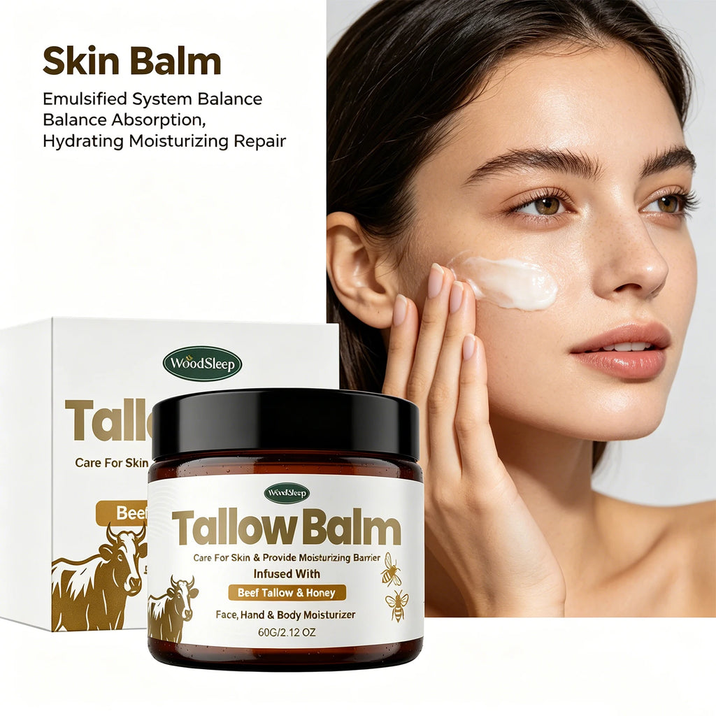 Woodsleep Beef Tallow & Honey Skin Balm 60g | Moisturizer Skin Moisturizer Balm QXL