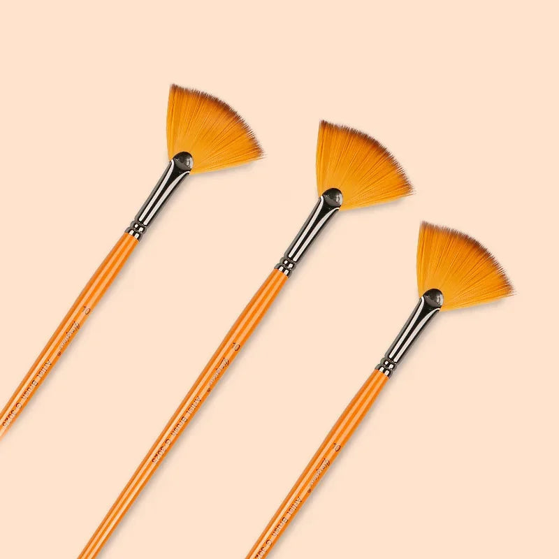 Fan Brush for Pottery & Ceramics | Nylon Glaze Painting Brush Pottery Painting Brush QXL