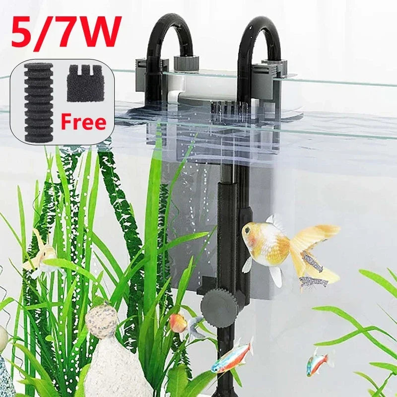 220V 500L/H Silent Wall-Mount Aquarium Filter | Oxygenation Aquarium Filter QXL