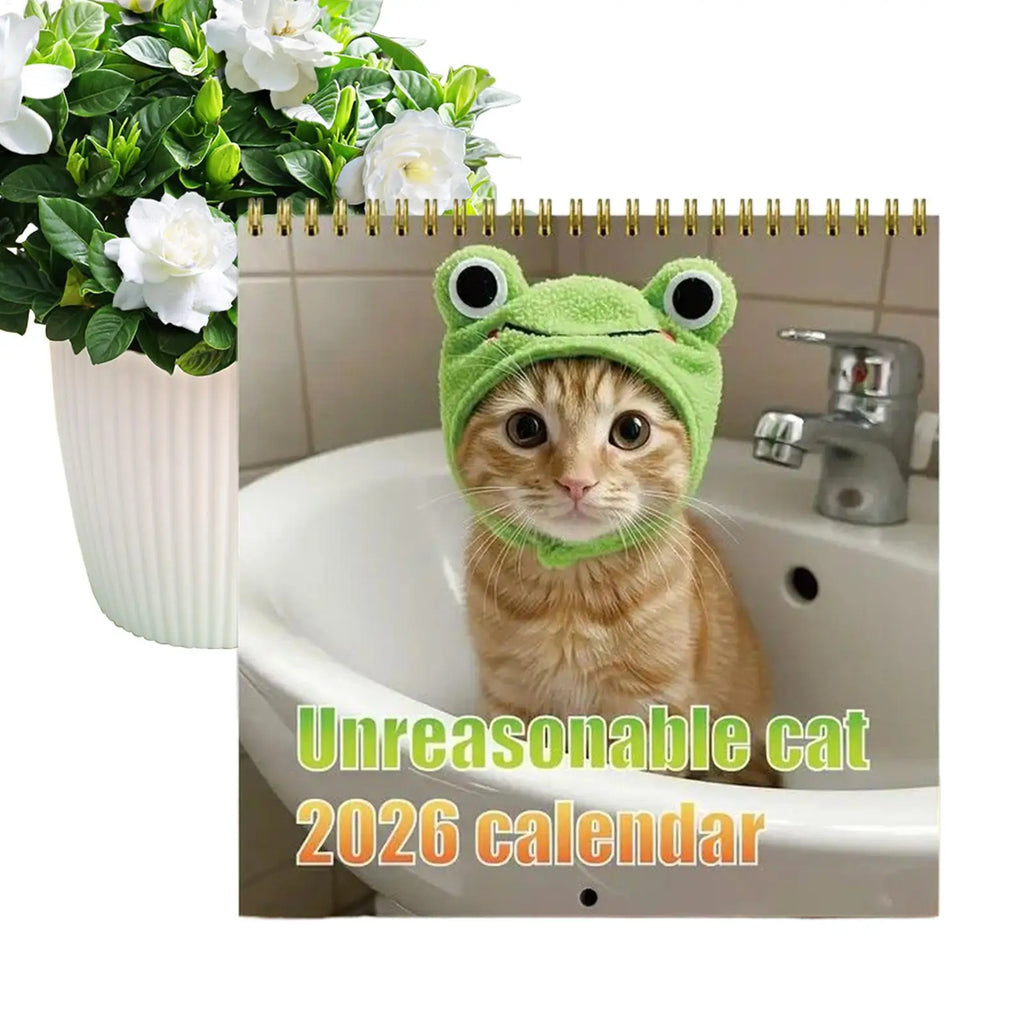 2026 Cat Wall Calendar – 12-Month Monthly Planner Wall Calendar QXL