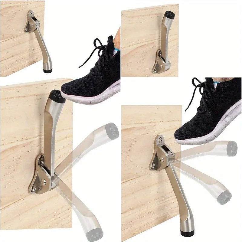 Kickdown Door Stopper | Stainless Steel Foot-Operated Stop Kickdown Door Stop QXL