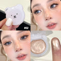 QiBest Pearlescent Glitter Eyeshadow Palette | Highlighter & Blush Glitter Eyeshadow Palette QXL 02
