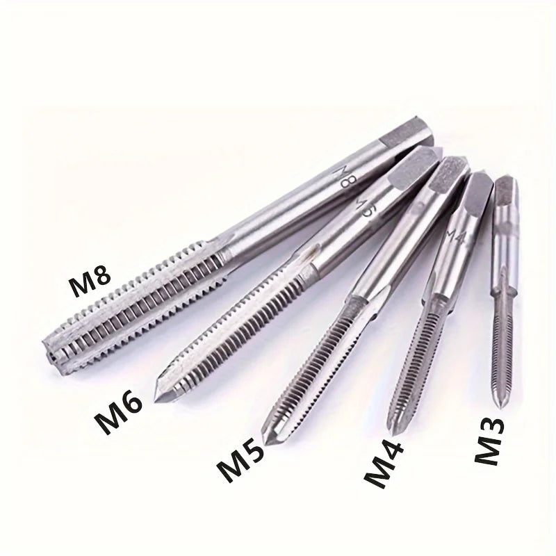 M3–M8 Metric Hand Tap Set | Plug Thread Tapping Tool Hand Tap Set QXL