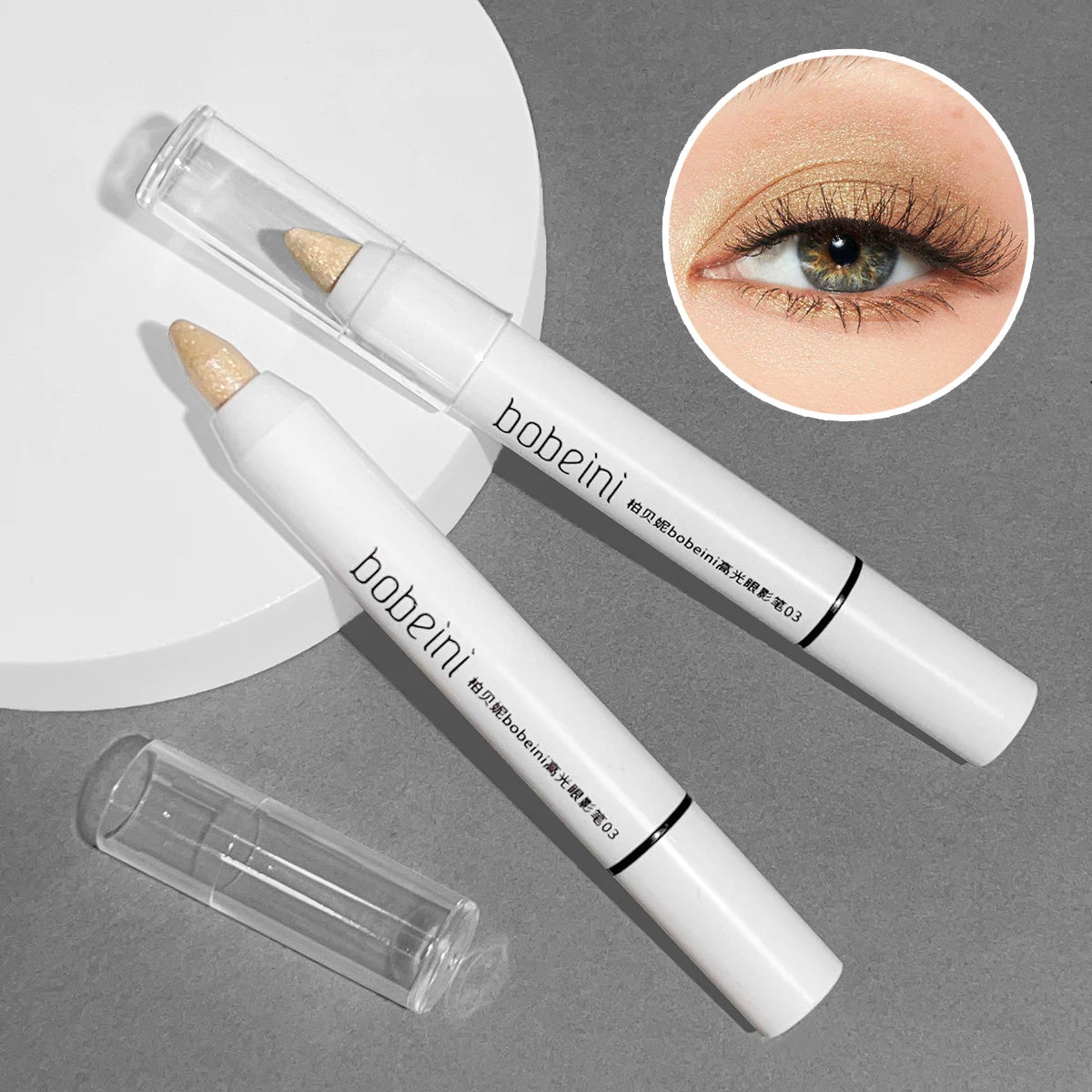Dual-End Highlighter Eye Shadow Stick | Smudge-Proof Pencil Eye Shadow Stick QXL