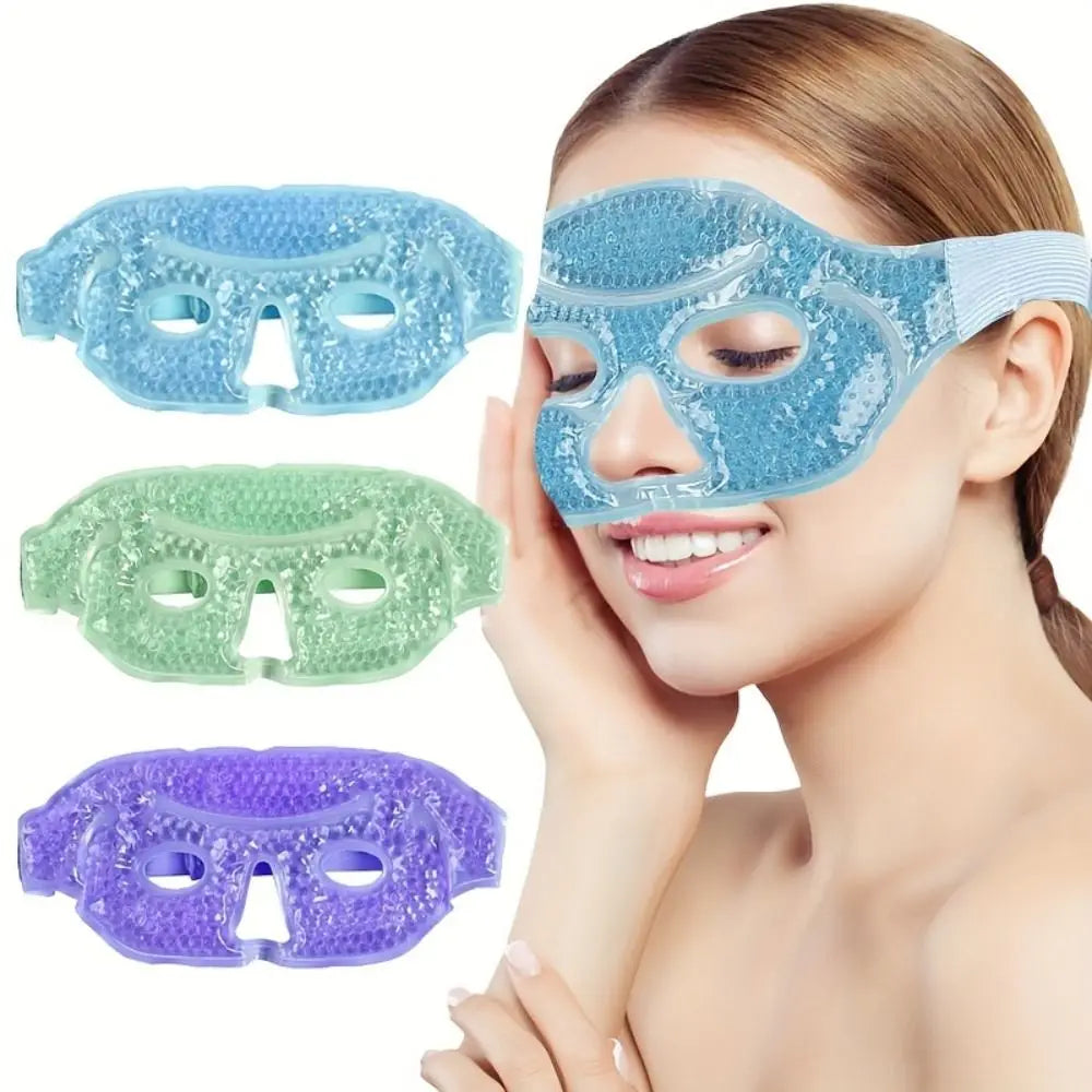 Reusable Gel Bead Eye & Face Mask | Hot & Cold Therapy Gel Eye Face Mask QXL