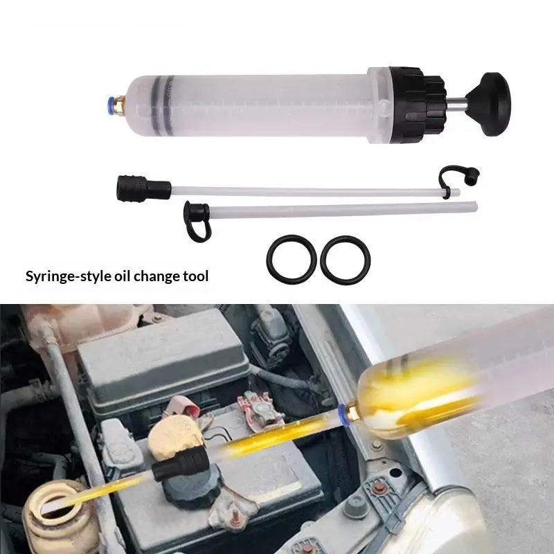 200ml Manual Oil Fluid Pump Syringe for Car Brake & Transmission Automotive Fluid Syringe QXL