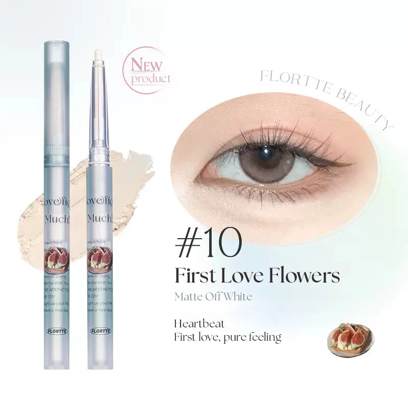 Flortte Silkworm Eyeshadow Pencil | Waterproof Long-Lasting Eyeshadow Pencil QXL 10 Full Size