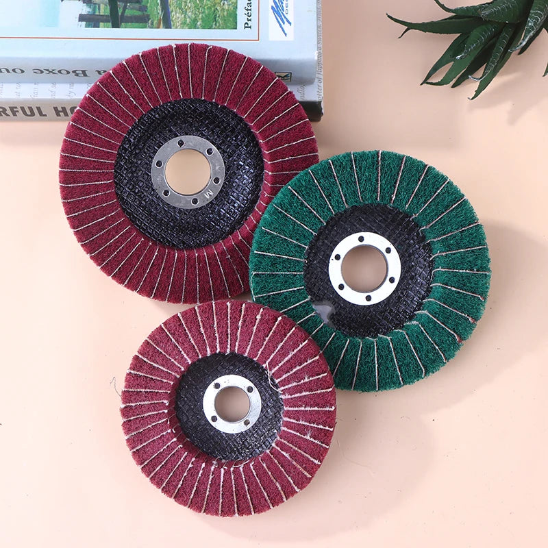 Nylon Fiber Flap Polishing Wheel 100/115/125mm Angle Grinder Flap Polishing Wheel QXL