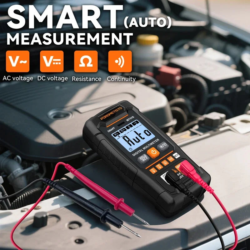 POROMETISTO MT01S Digital Multimeter 4000 Counts Auto-Range Digital Multimeter QXL