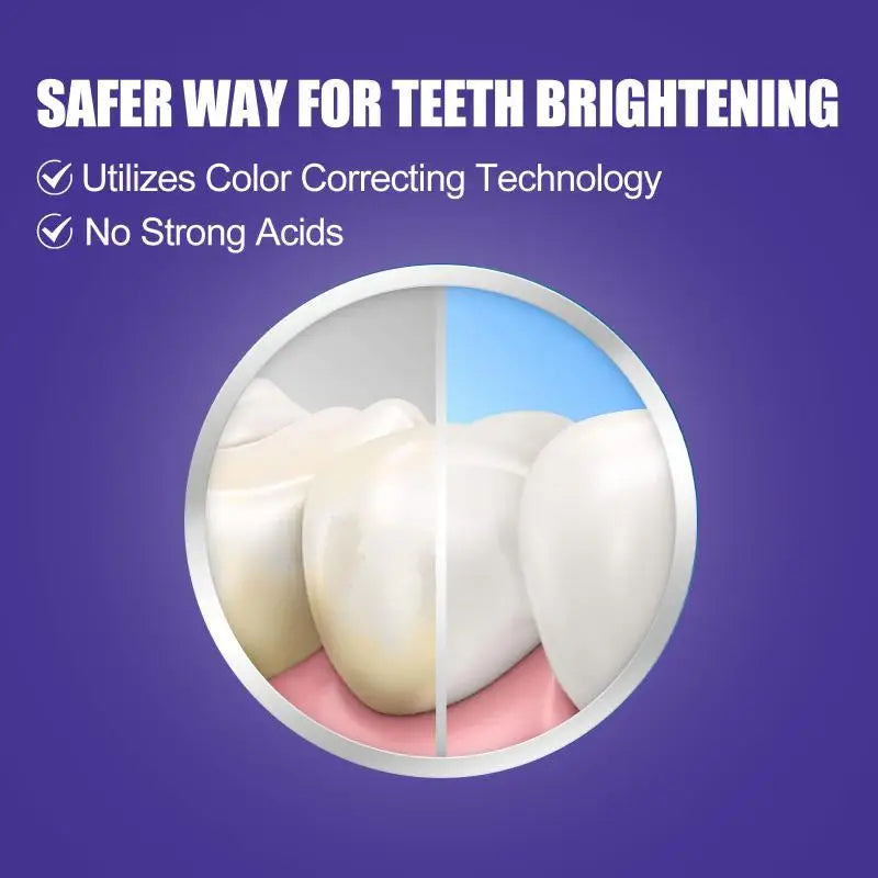 EELHOE Purple Whitening Toothpaste Color-Correcting 30ml Whitening Toothpaste QXL
