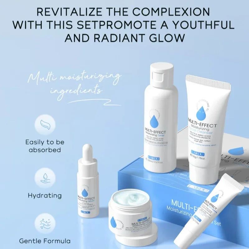 LAIKOU 5-Piece Hydrating Skincare Set | Hyaluronic Acid Skincare Gift Set QXL