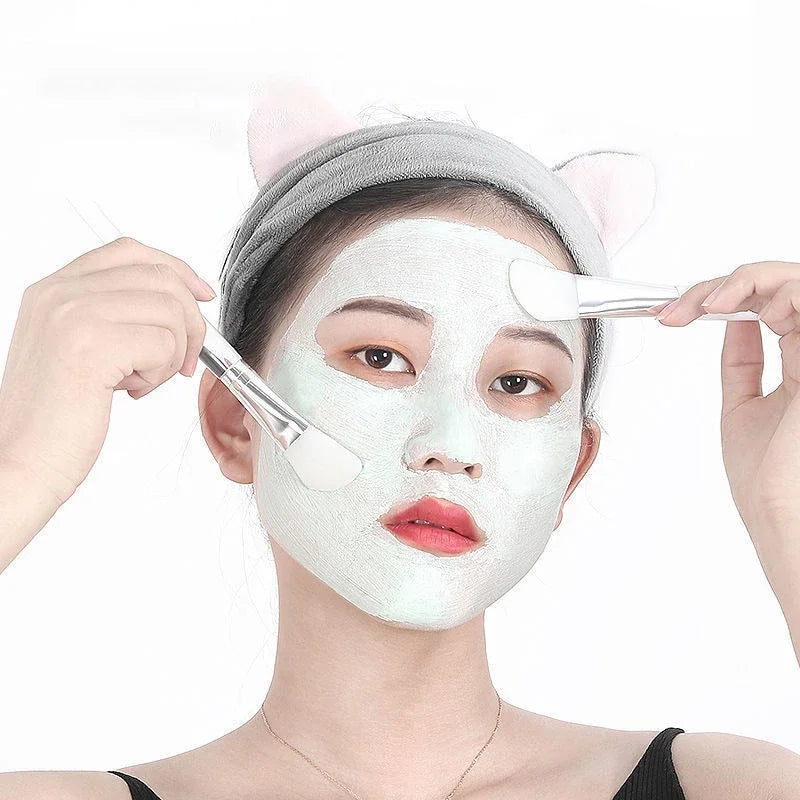 Fireflies 6-Pc Silicone Face Mask Brush Set | Cream & Makeup Silicone Mask Brush QXL