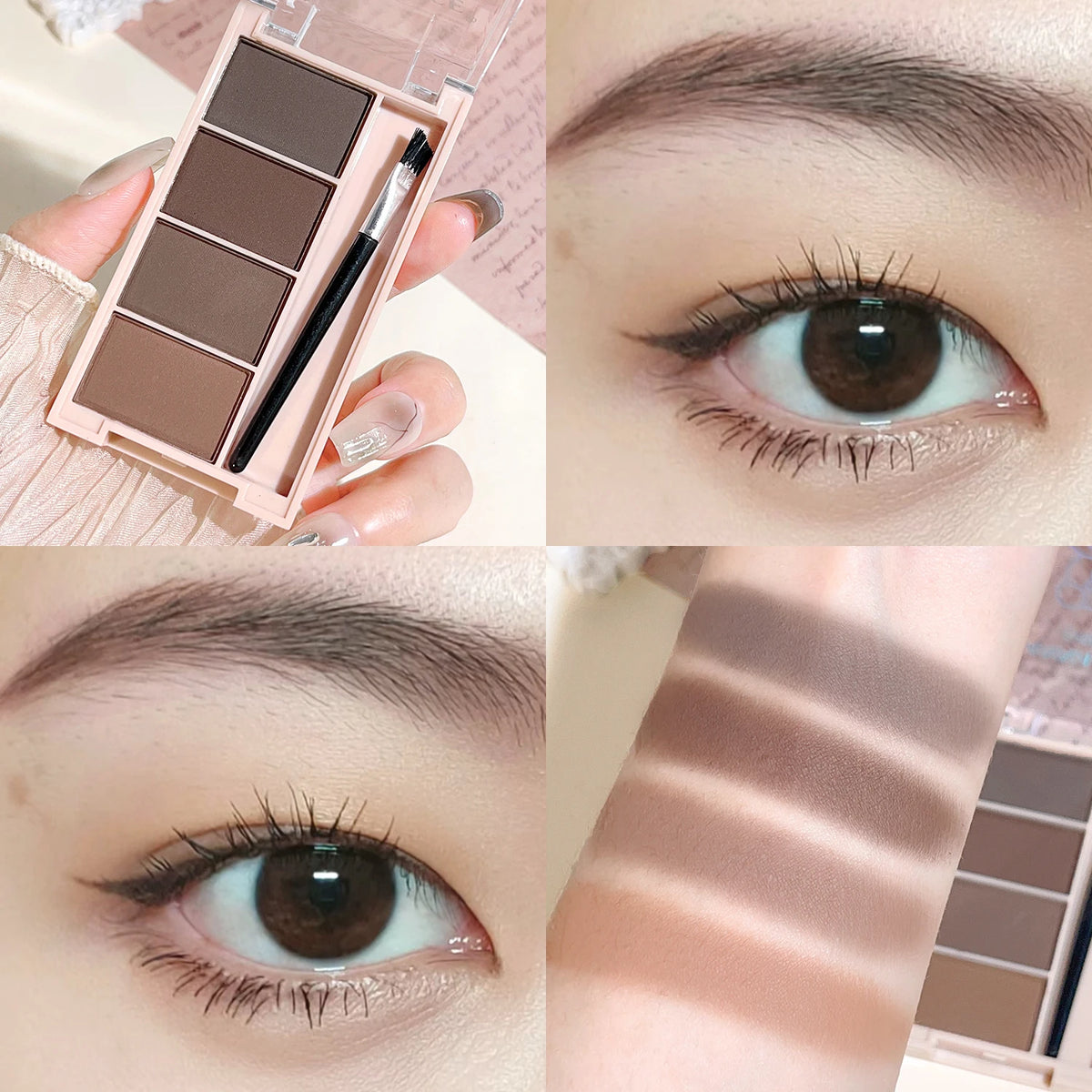 4-Color Eyebrow Powder – Long-Lasting, Waterproof & Natural Eyebrow Powder QXL 04
