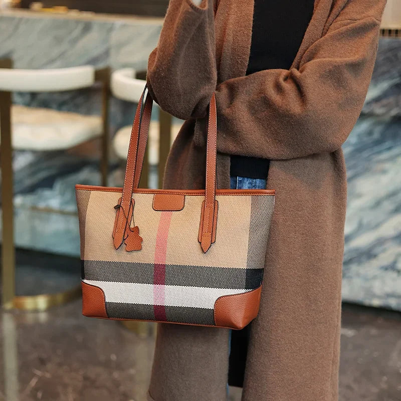 Luxury Leather Diaper Crossbody Bag | Large Capacity & Elegant Leather Diaper Bag QXL