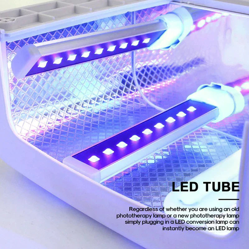 9W UV LED Nail Lamp Bulb | 9 LEDs Dual Wavelength Gel Curing Nail Lamp Bulb QXL