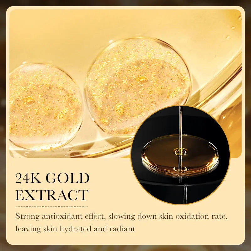 SADOER 20-Pack Gold Hyaluronic Acid Face Masks | Moisturizing Hydrating Sheet Mask QXL