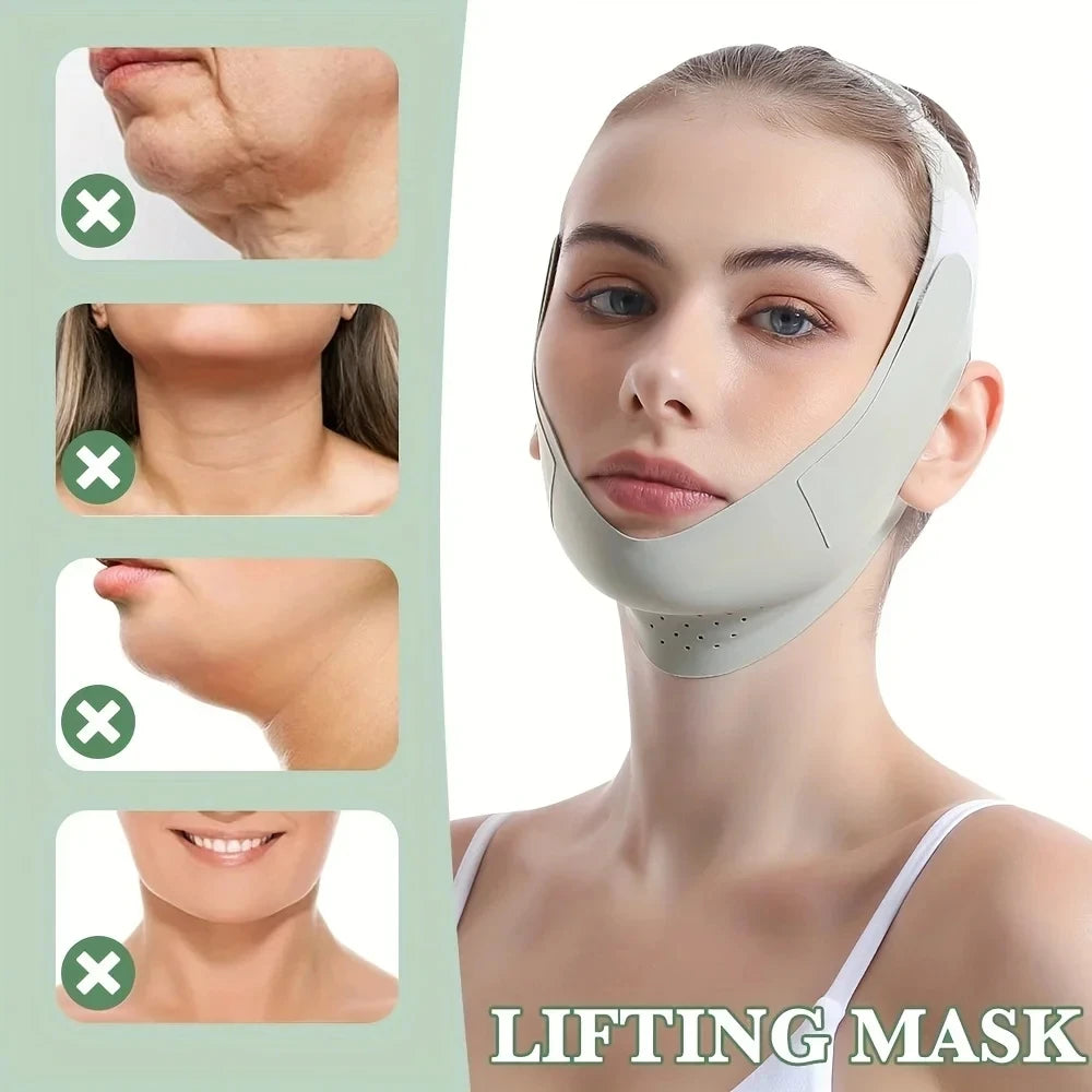 Elastic Face Slimming V-Shape Chin Lift Strap | Beauty Tool Face Slimming Strap QXL