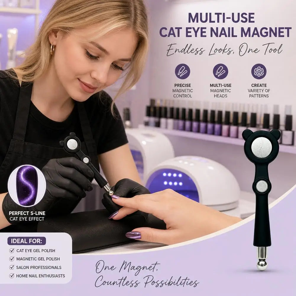 5-in-1 Bear Cat Eye Nail Magnet Tool | Petal & 3D Nail Art Nail Magnet Tool QXL