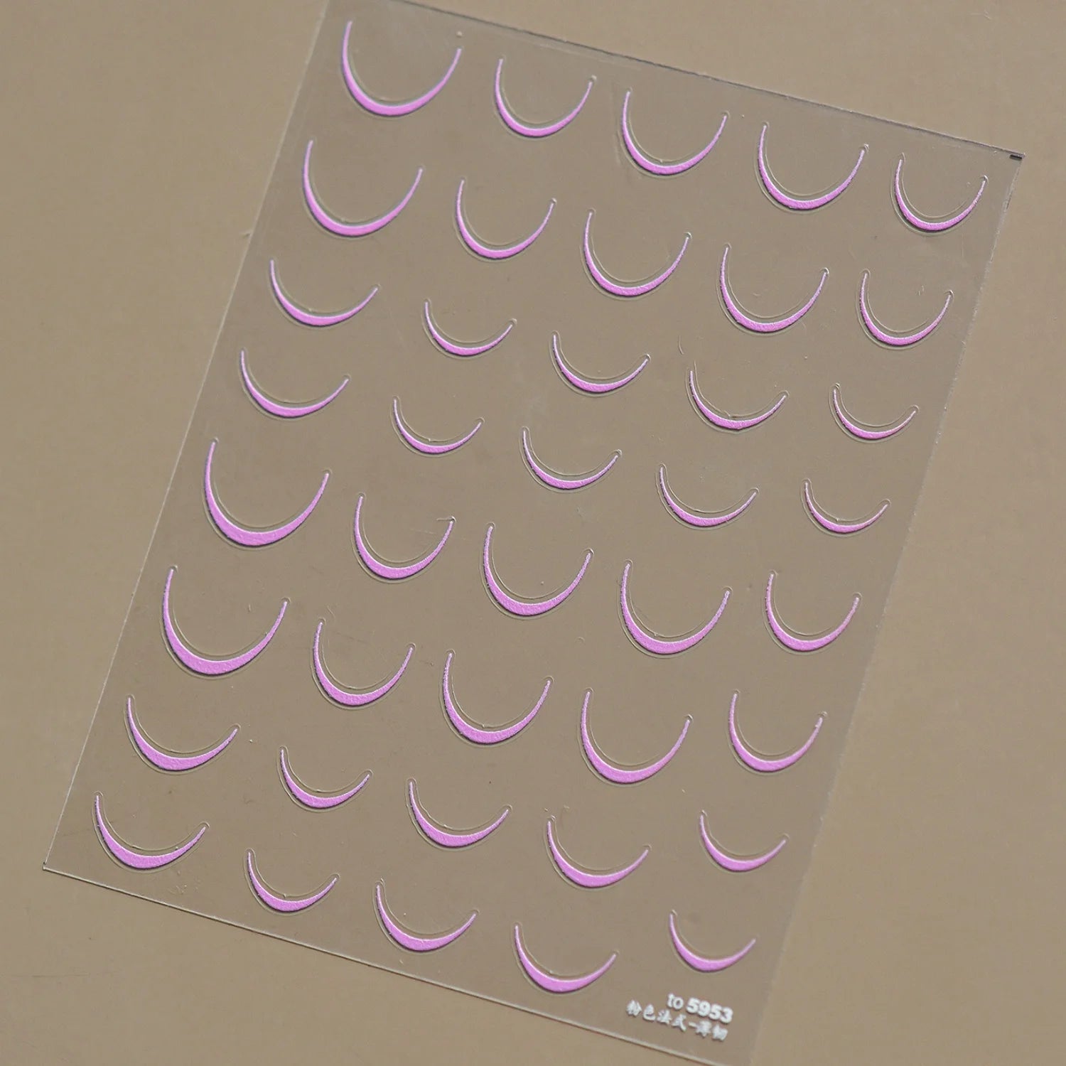 5D French Arc Nail Stickers | Crescent Moon Self-Adhesive Decals Nail Art Stickers QXL