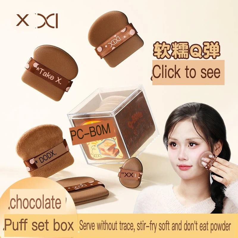 Air Cushion Powder Puff Set – Soft Dry & Wet Sponge Puffs (6pc) Makeup Sponge Puff Set QXL