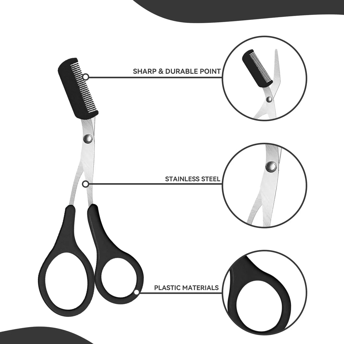 Beginner Eyebrow Trimmer Set | Stainless Steel Brow Grooming Eyebrow Trimmer Set QXL