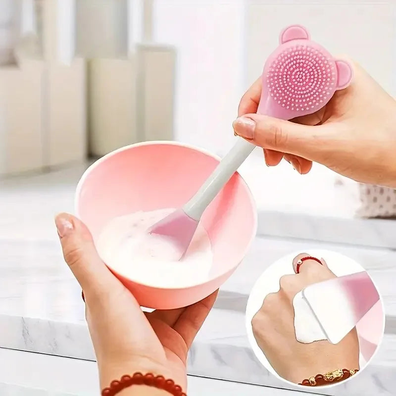 5-Pack Dual-Ended Silicone Face Mask Brush & Applicator Silicone Face Brush QXL
