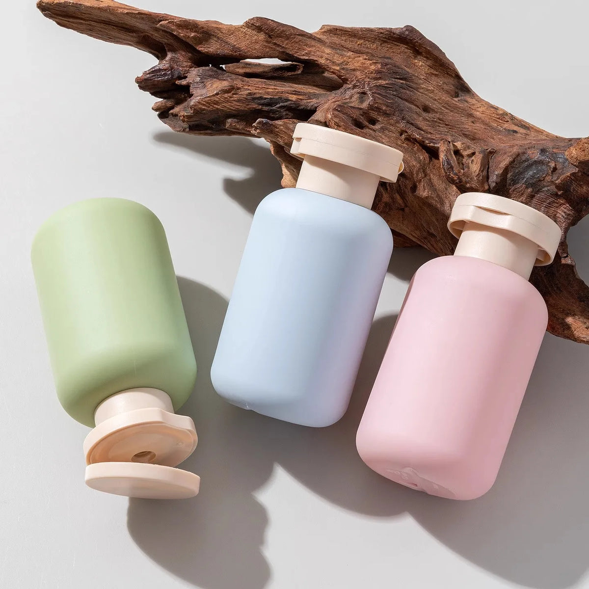 100ml Refillable Travel Bottles with Zipper Pouch & Labels Travel Bottle Set QXL