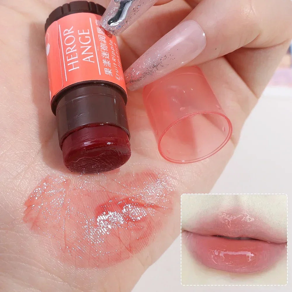 Mini Fruity Jelly Lip Balm Set | Moisturizing Colored Lipstick Tinted Lip Balm QXL