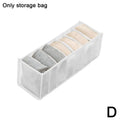 Foldable Underwear Drawer Organizer | 7-Compartment Storage Drawer Organizer QXL D